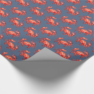 Papier Cadeau Motif de crabe de la marine