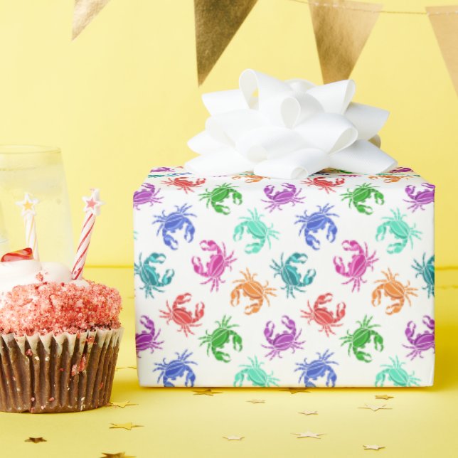 Papier Cadeau Motif De Crabes (Fête d'anniversaire)