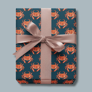 Papier Cadeau Motif de crabes au bord de la mer