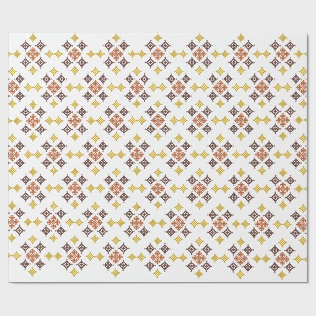 Papier Cadeau Motif de croix mosaïque (Plat)