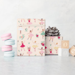 Papier Cadeau Motif de danseuses de ballet mignonnes pour filles