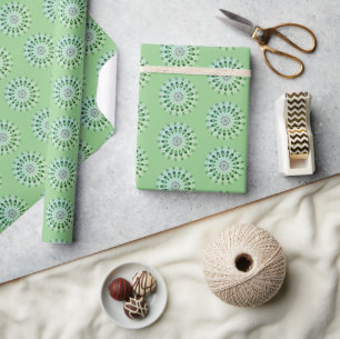 Papier Cadeau Motif de design classique vert Mandala