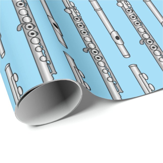 Papier Cadeau Motif de dessin de flux (Coin rond)