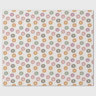 Papier Cadeau Motif de Donut Lover - Pastel Sprinkings & Stripes