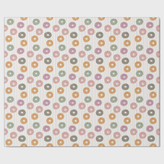 Papier Cadeau Motif de Donut Lover - Pastel Sprinkings & Stripes