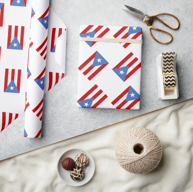 Papier Cadeau Motif de drapeau de Porto Rico (Artisanat)