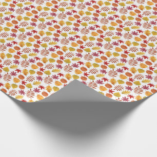 Papier Cadeau Motif de feuille d'automne
