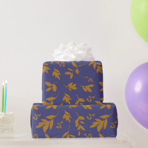 Papier Cadeau Motif de feuille d'automne aquarelle
