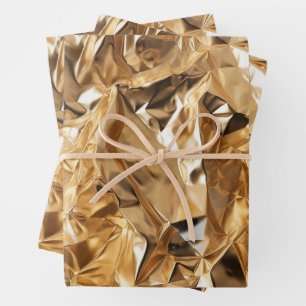 Papier Cadeau Motif de feuille de métal ondulée