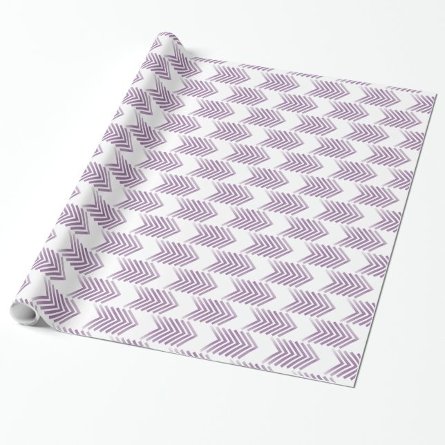 Papier Cadeau Motif de flèche Tribal Violet (Déroulé)