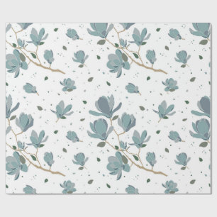 Papier Cadeau motif de fleur de magnolia
