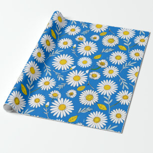 Papier Cadeau Motif de fleur de marguerite