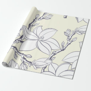 Papier Cadeau Motif de fleurs