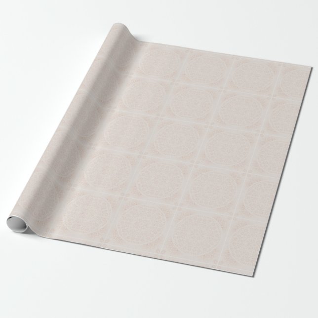 Papier Cadeau Motif de fleurs baroques Mandala (Déroulé)