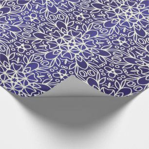 Papier Cadeau Motif de fleurs de minuit