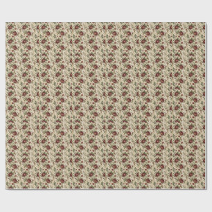 Papier Cadeau Motif de fleurs imprimées Rose Vintage - Conceptio
