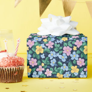 Papier Cadeau Motif de fleurs printanières