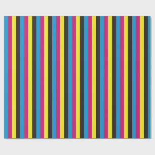 Papier Cadeau motif de fond à rayures cmyk graphique couleur cya