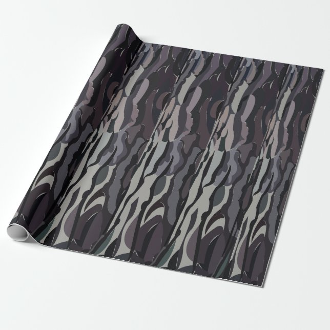 Papier Cadeau Motif de fond de tronc d'arbre (Déroulé)