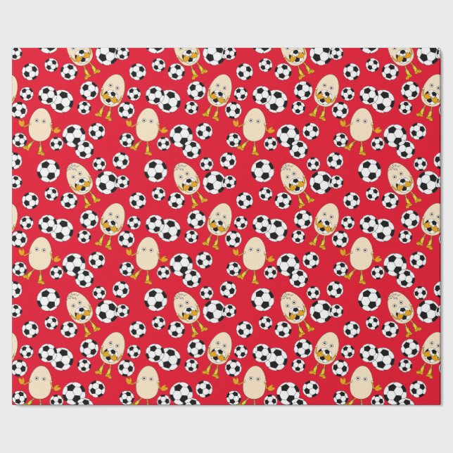 Papier Cadeau Motif de football Egghead (Couture)