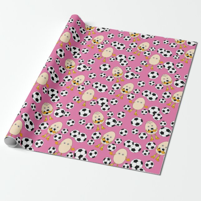 Papier Cadeau Motif de football Egghead (Déroulé)