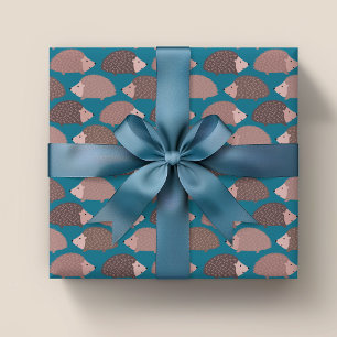 Papier Cadeau Motif de forêt de Hérisson