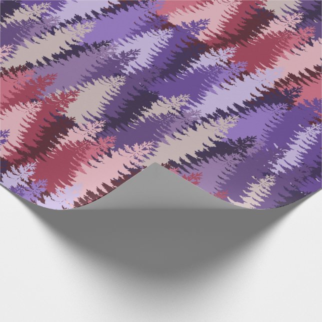 Papier Cadeau Motif de forêt de pins stratifiée (Coin)