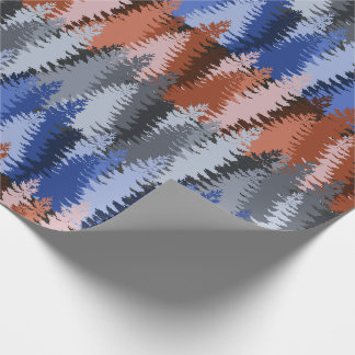 Papier Cadeau Motif de forêt de pins stratifiée