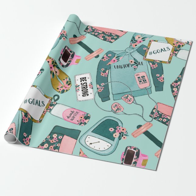 Papier Cadeau Motif de forme féminine (Déroulé)