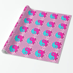 Papier Cadeau Motif de fractale de Yin Yang