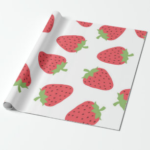 Papier Cadeau Motif de fraises