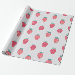 Papier Cadeau Motif de fraises