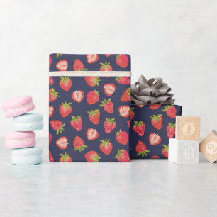 Papier Cadeau Motif de fraises