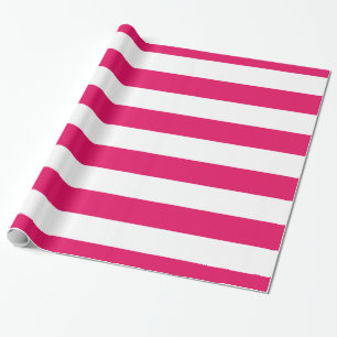 Papier Cadeau Motif de framboise, rayures XL blanches