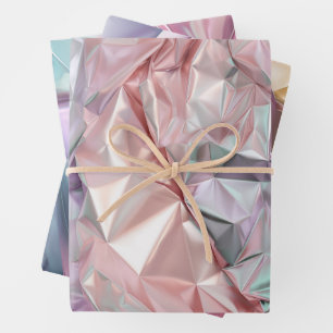 Papier Cadeau Motif de froissement de feuille métallique
