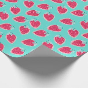 Papier Cadeau Motif de fruits de fraise cuite