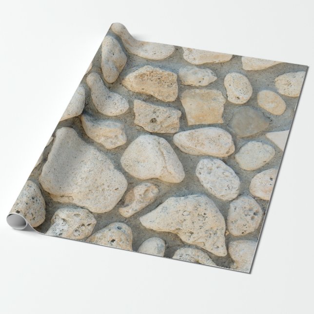 Papier Cadeau Motif de galets (Déroulé)
