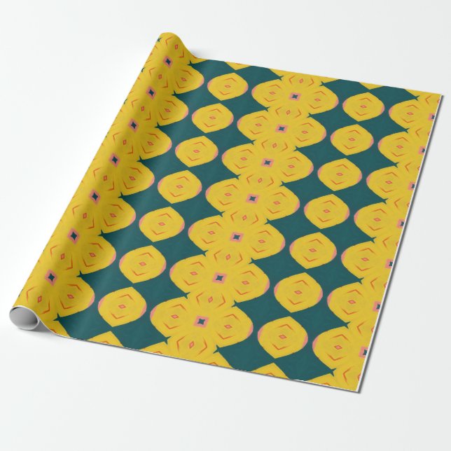 Papier Cadeau Motif de géométrie en lecture (Déroulé)