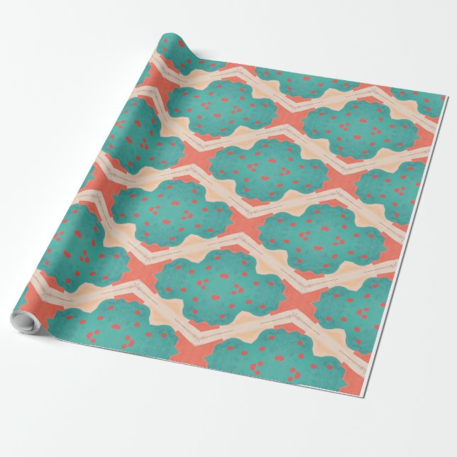 Papier Cadeau Motif de géométrie en lecture (Déroulé)
