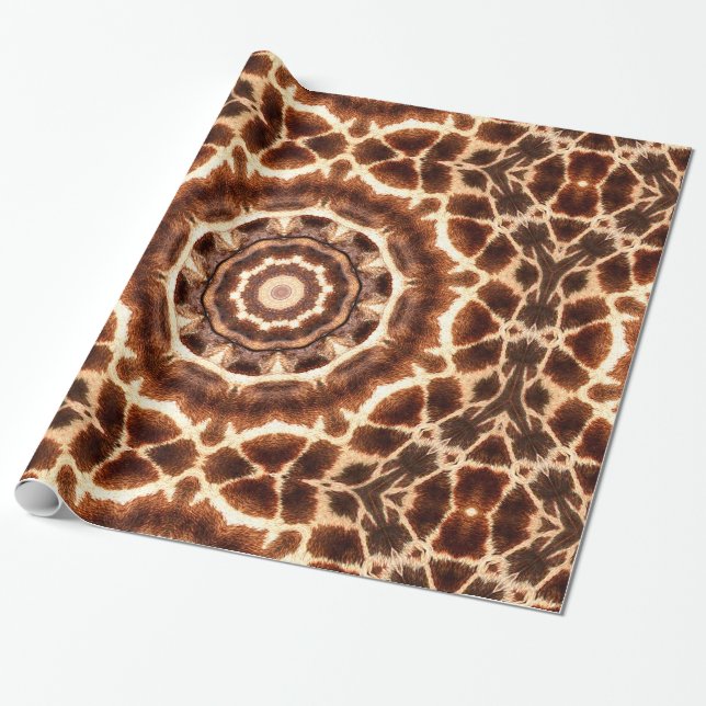 Papier Cadeau Motif de girafe_ (Déroulé)