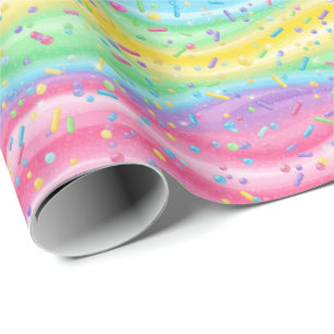 Papier Cadeau Motif de glace fondante en mosaïque mignonne