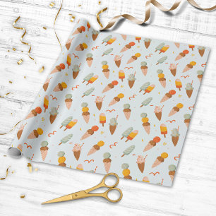 Papier Cadeau Motif de glace mignonne d'été