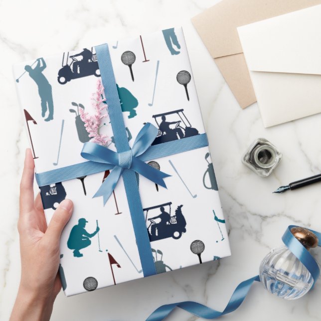 Papier Cadeau Motif de golf (Cadeaux)