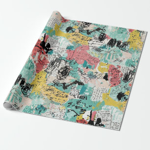 Papier Cadeau Motif de graffiti urbain coloré (2)