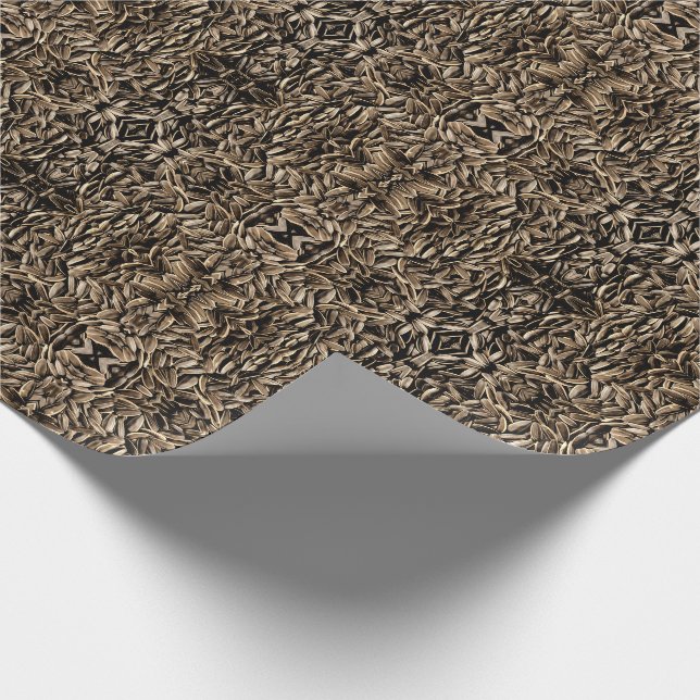 Papier Cadeau Motif de graines de tournesol (Coin)