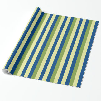 Papier Cadeau Motif de Grandes Vertes et Bleues