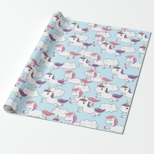 Papier Cadeau Motif de gribouillis de licorne
