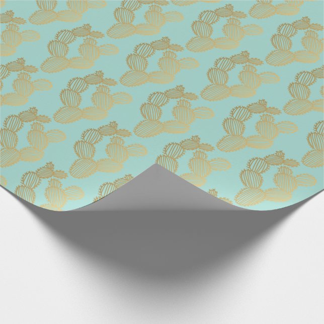 Papier Cadeau Motif de gribouillis doré (Coin)
