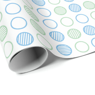 Papier Cadeau Motif de grille de cercle minimal