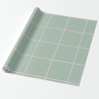 Papier Cadeau Motif de grille de contrôle de couleur minimale